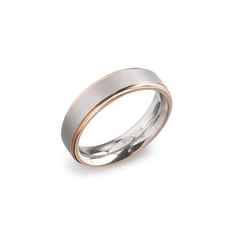 Dit is een ring van het merk Boccia Titanium
