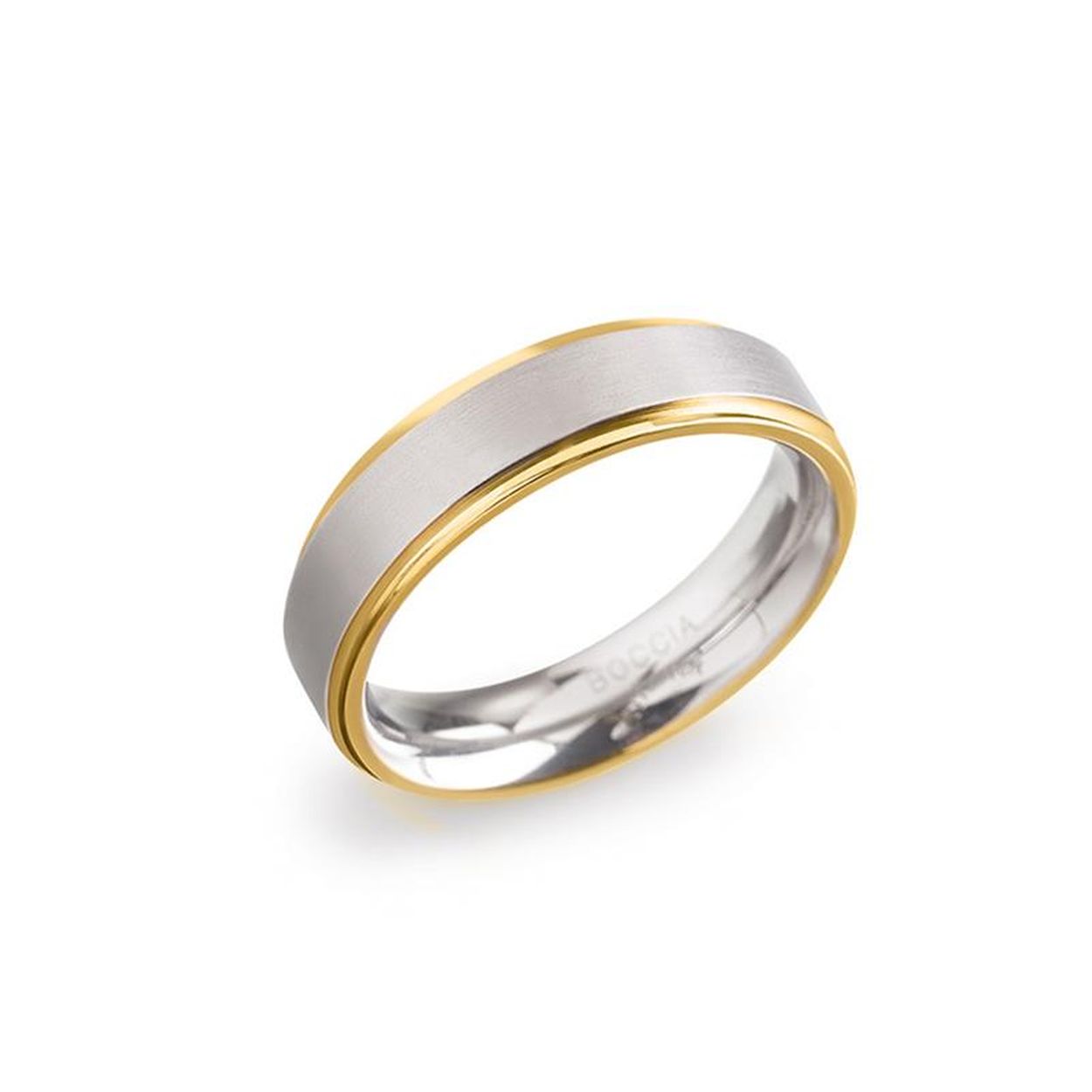 Bicolor titanium ring.