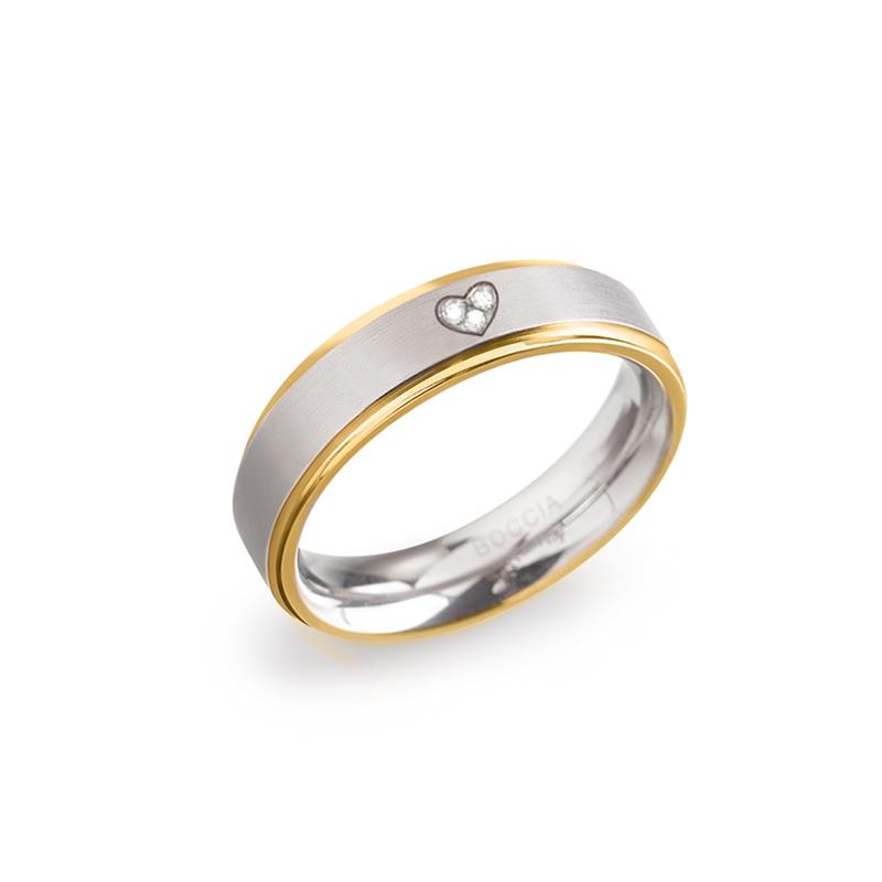 Dit is een ring van het merk Boccia Titanium
