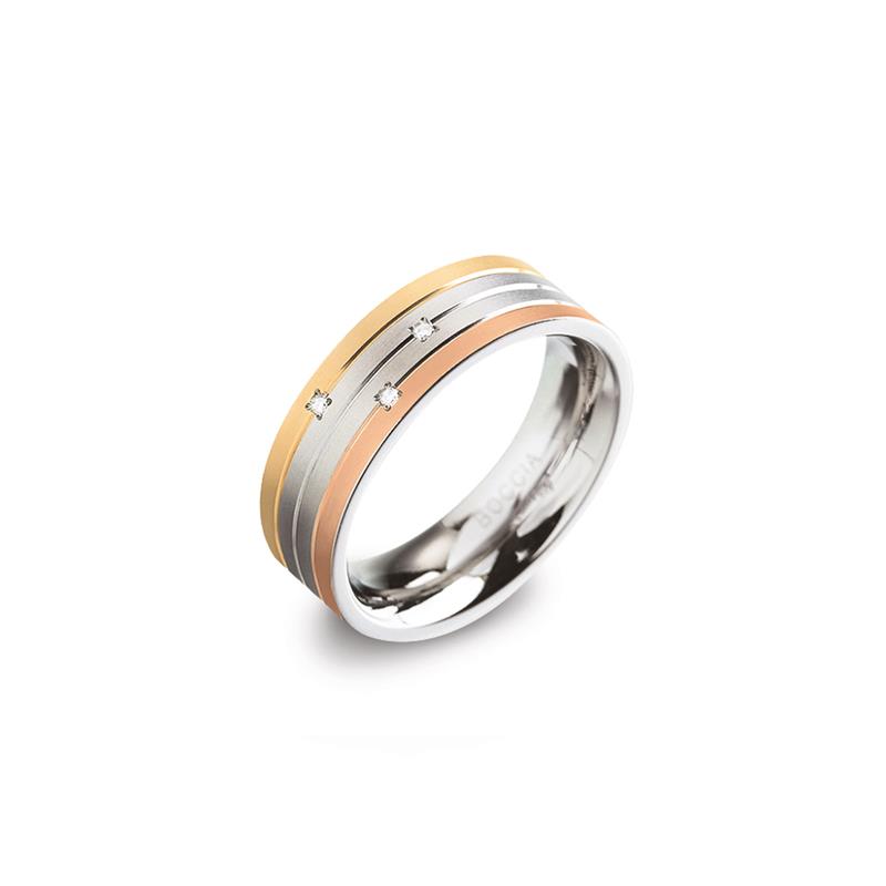Dit is een ring van het merk Boccia Titanium