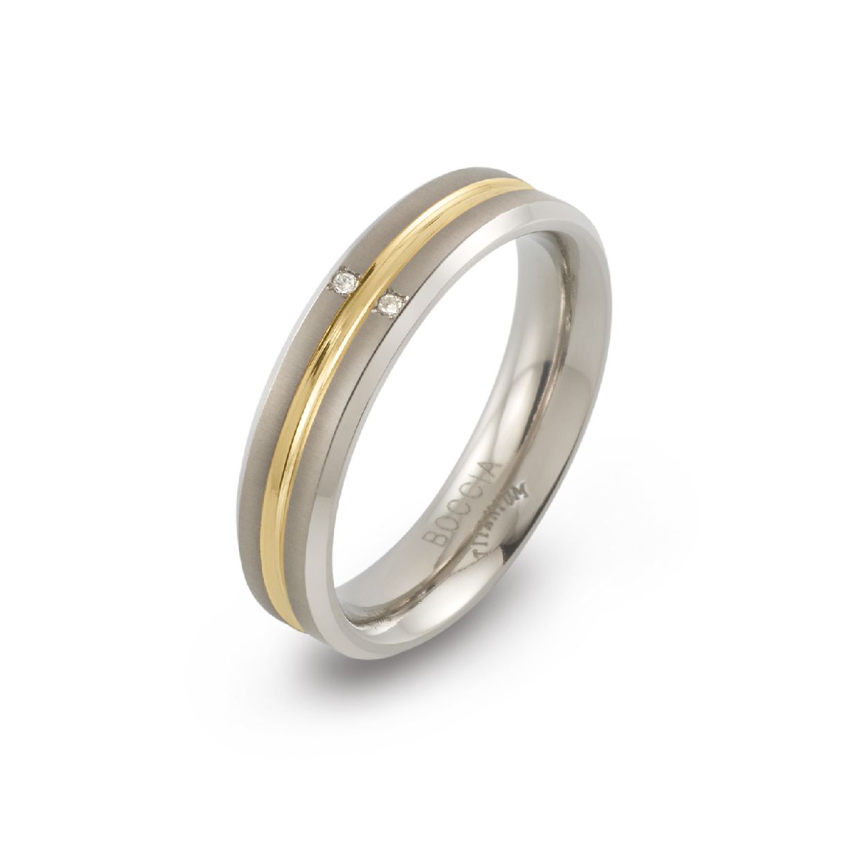 Dit is een ring van het merk Boccia Titanium