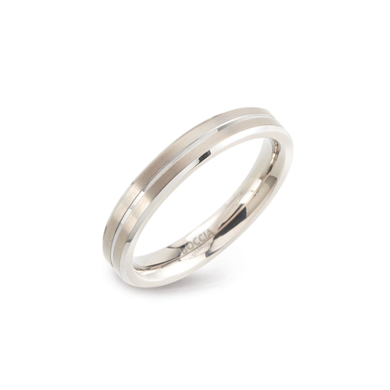 Dit is een ring van het merk Boccia Titanium