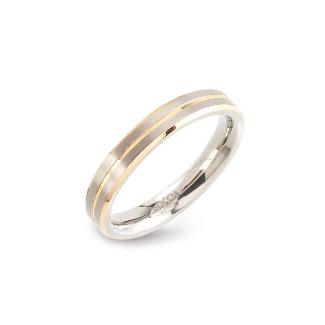 Dit is een ring van het merk Boccia Titanium