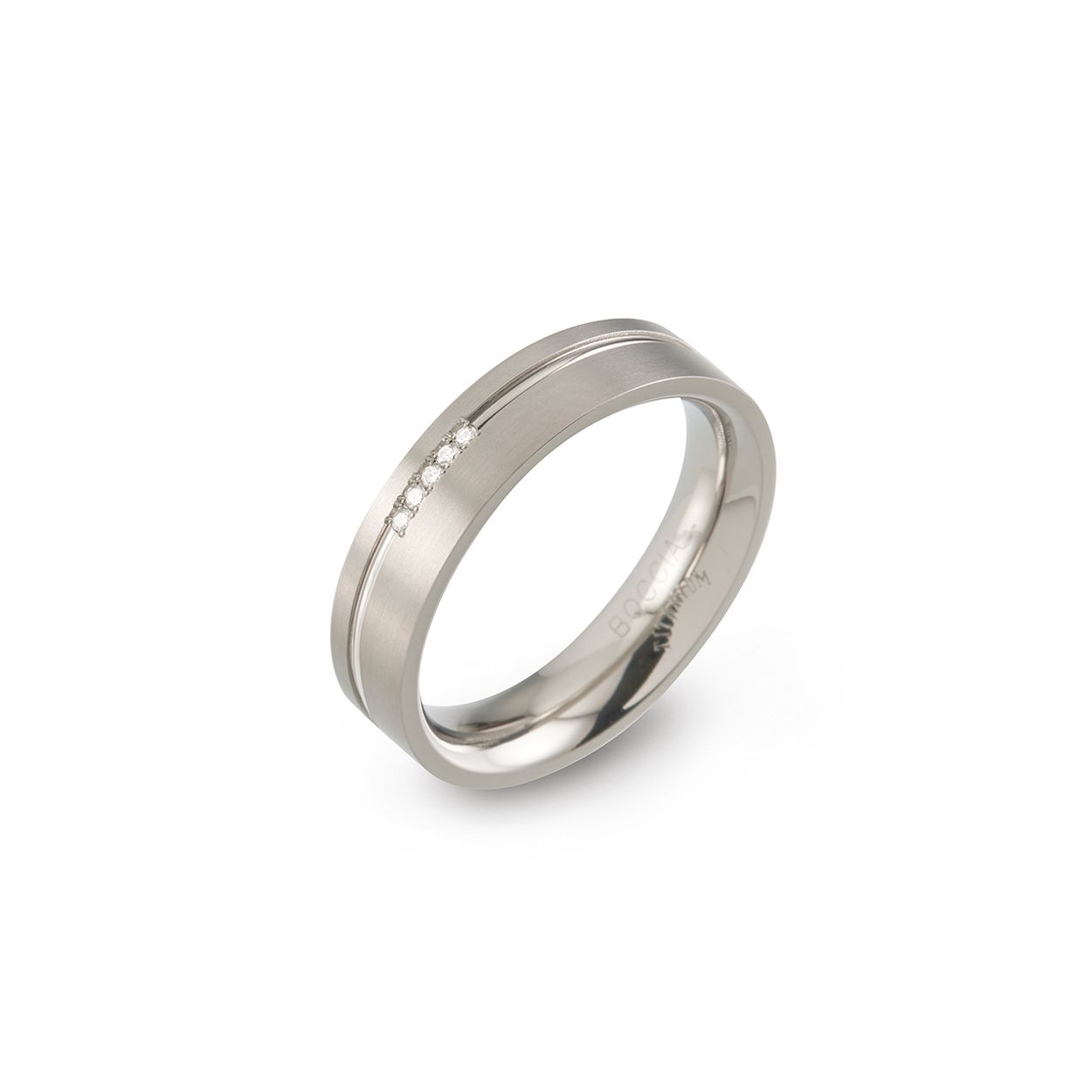 Dit is een ring van het merk Boccia Titanium