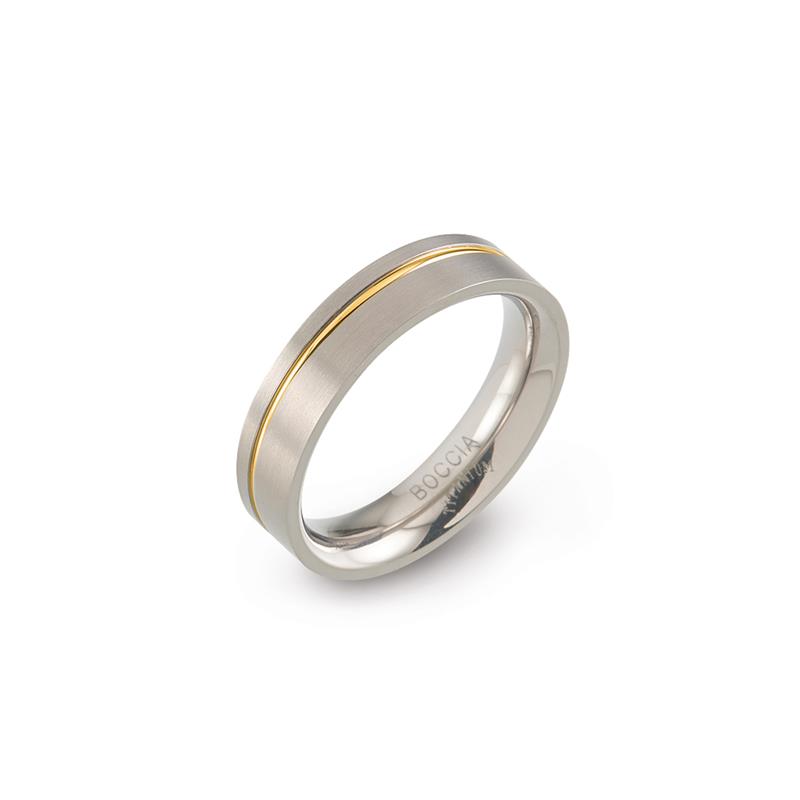 Dit is een ring van het merk Boccia Titanium