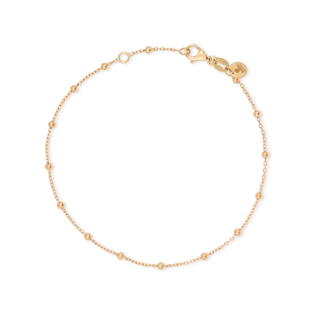 gouden Swing armband, anker+ bolletjes