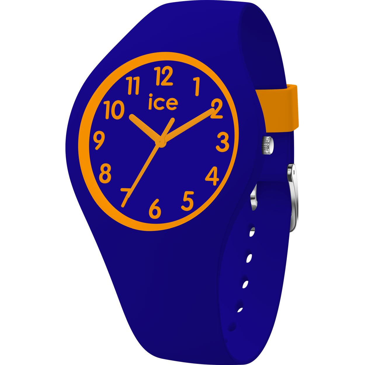 Ontdek de ICE ola kids! Het leuke, trendy horloge waarmee je kind het meest stijlvolle kind op de speelplaats wordt. Onze kinderhorloges zijn gemakkelijk te dragen en comfortabel dankzij het volledig blauwe siliconen ontwerp en een vleugje oranje, en zijn de perfecte metgezel voor elk dagelijks avontuur.