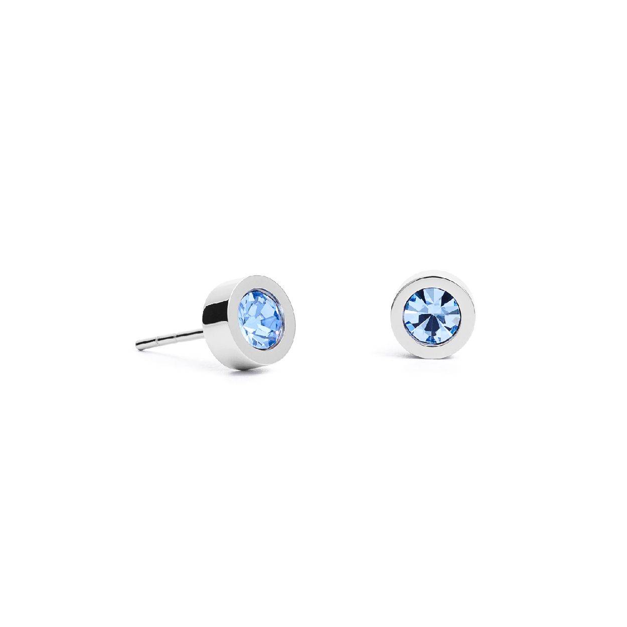 Coeur de Lion oorstekers met een licht blauw crystal 