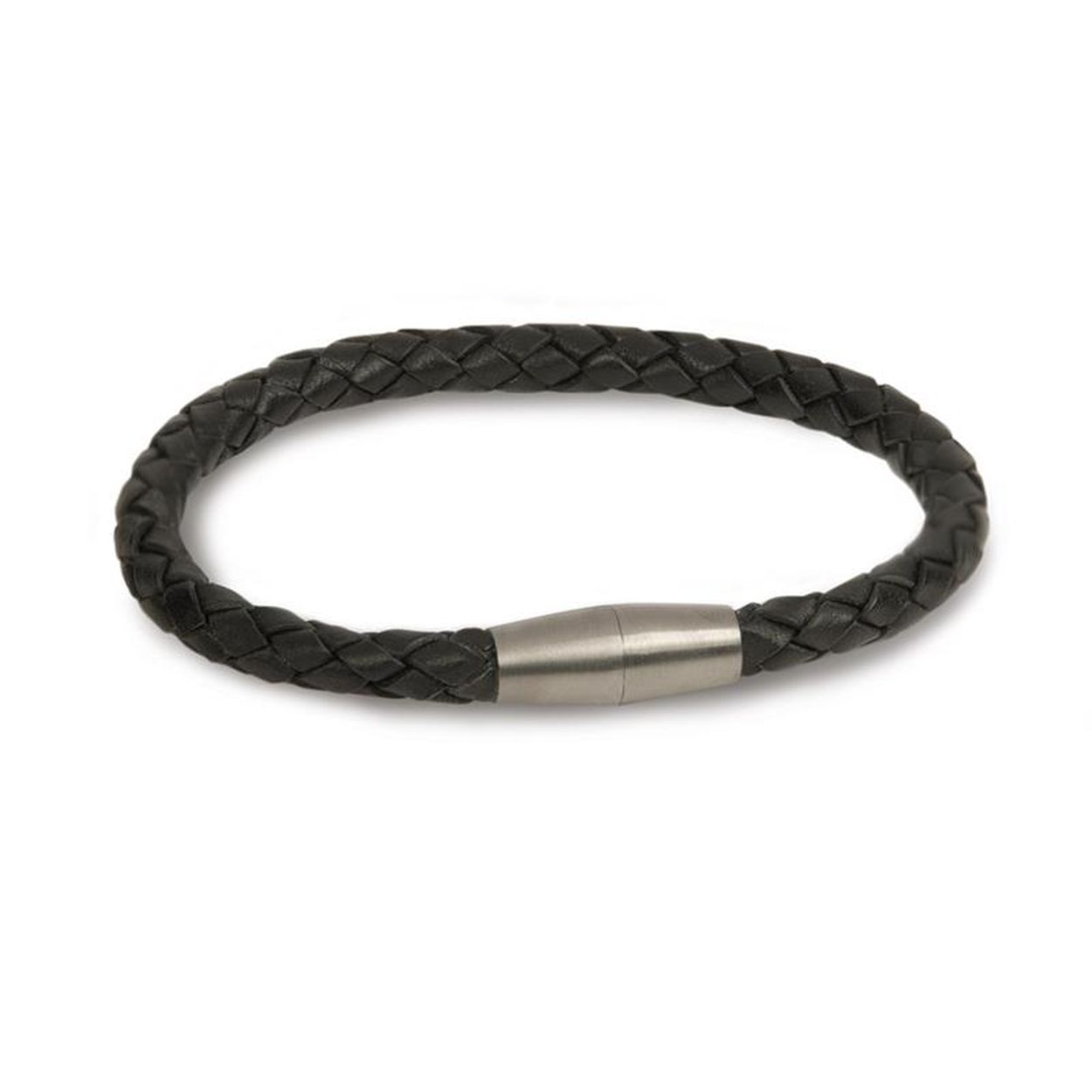 Boccia Armband Leer/Titanium 0347-01