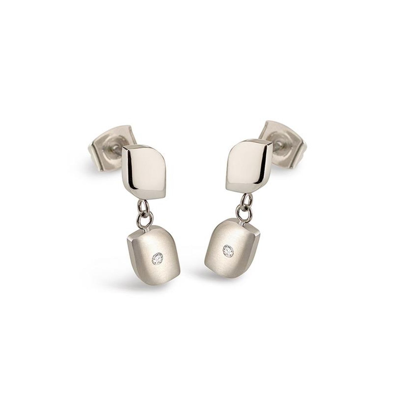BOCCIA TITANIUM OORSTEKERS DIAM. 2X0.01CT