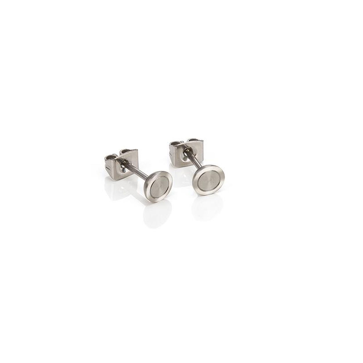 Titanium oorknoppen mat/glans