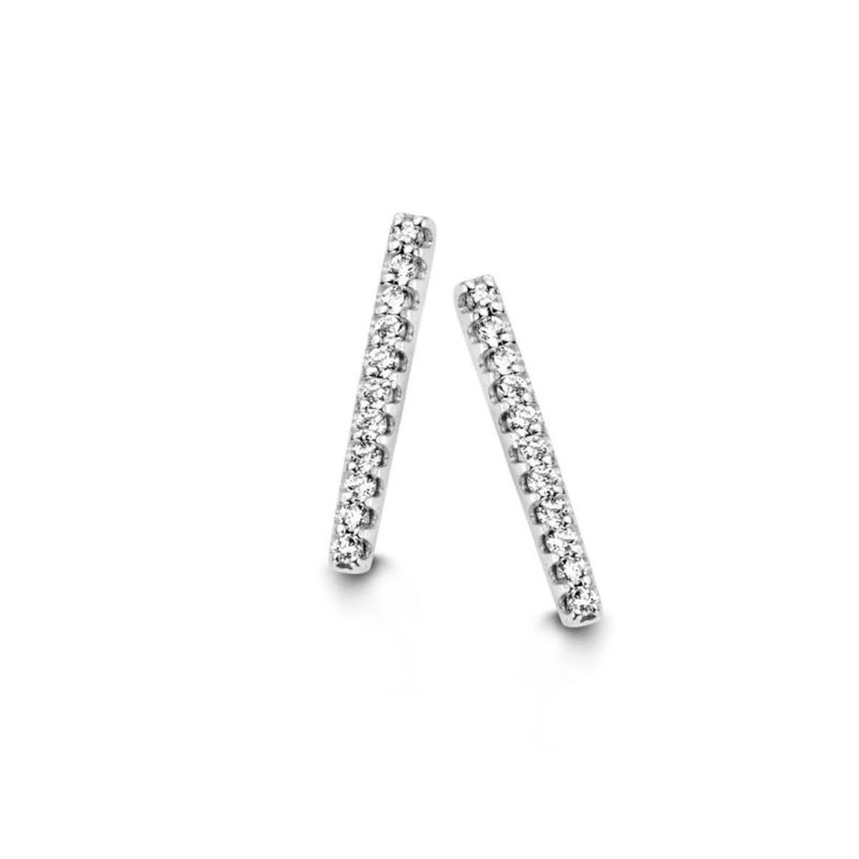 Ischia Basics oorringen in 18 Kt wit goud met diamanten
Diamant: 0.09ct G-VS