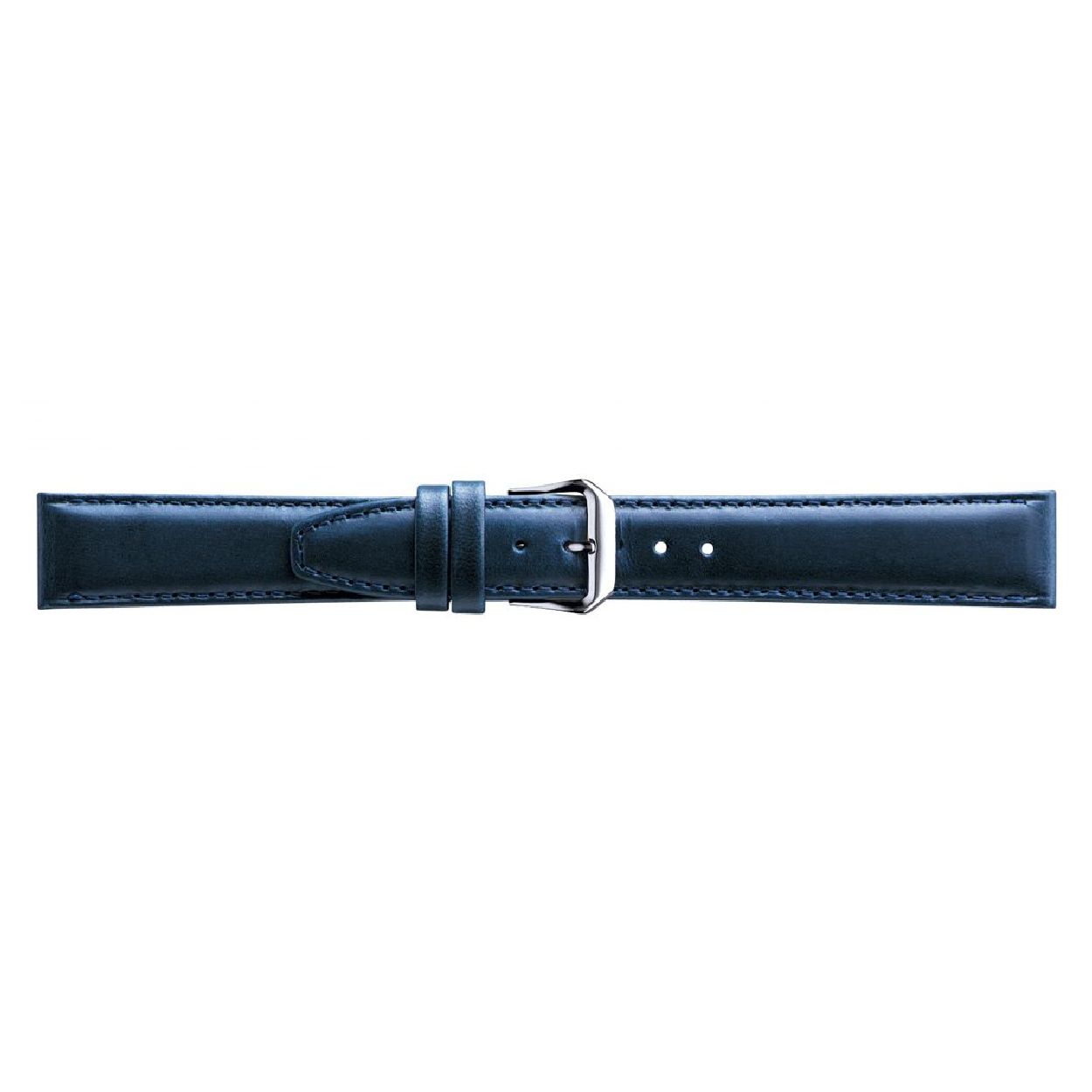 Een mooie horlogeband van het merk Condor gemaakt van leer. De kleur van deze horlogeband is blauw. De breedte is 20mm.