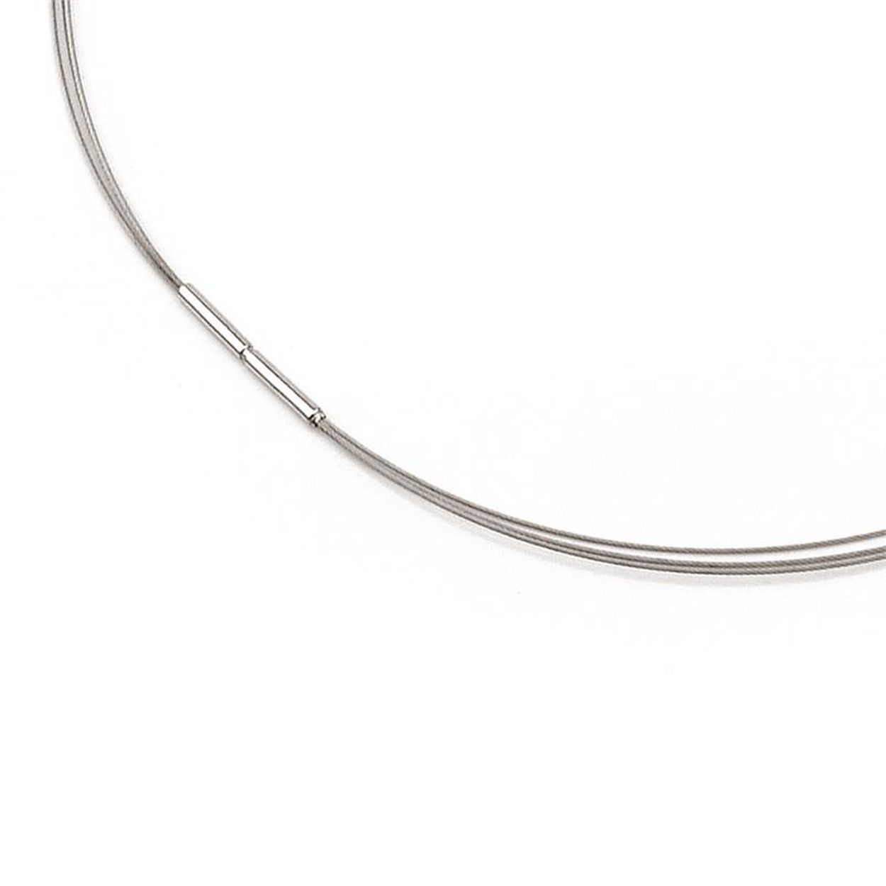 Stalen collier meerdere draden titanium sluiting Boccia BOC-0804-01
45 cm