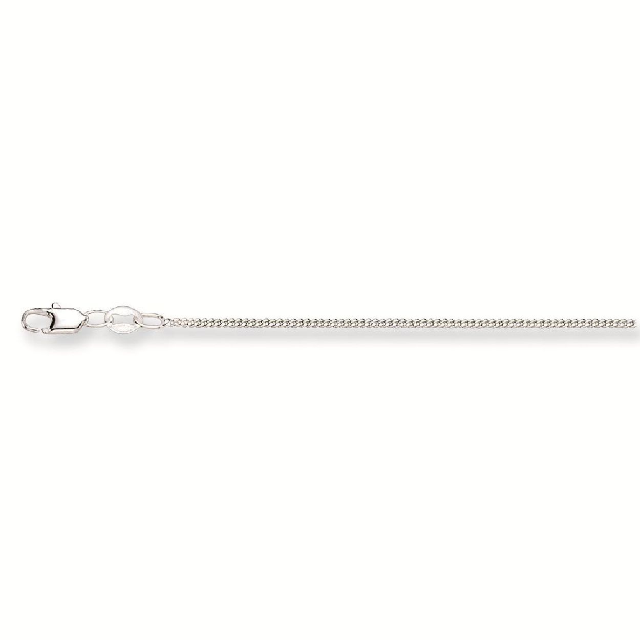 Zilver Gerhodineerd Gourmet Schakel Collier 42cm