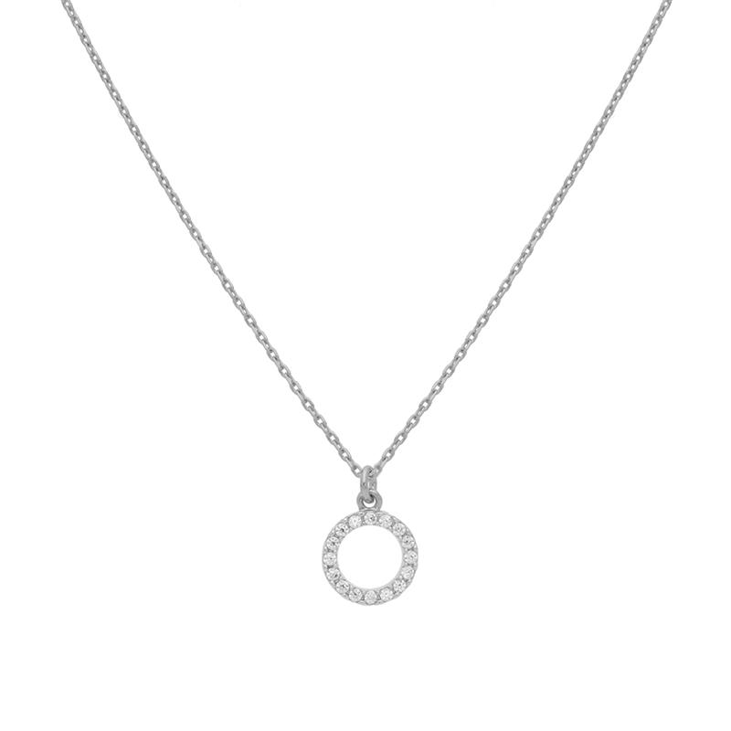 GLOW - 102.1030.42 - Ketting met hanger - Zilver - Zirkonia