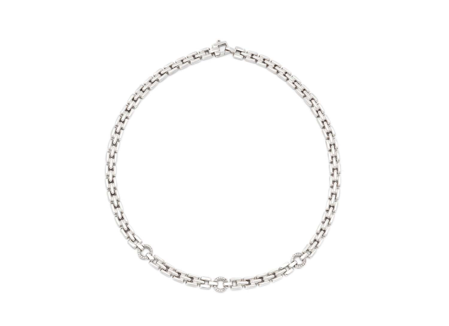GLOW - 102.1332.43 - Schakelketting - Zilver - Zirkonia