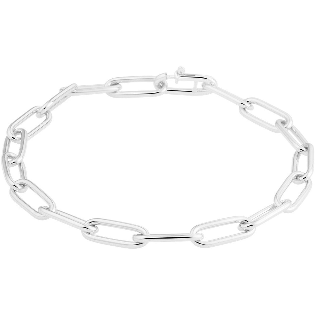 925 Massief zilveren c.f.e. armband met een schakelbreedte van 5mm. De armband heeft een draaglengte van 18.5cm.