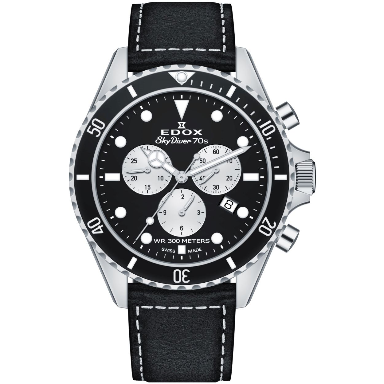 Dit 10238 3NC NIA horloge is een prachtig exemplaar van het merk Edox.