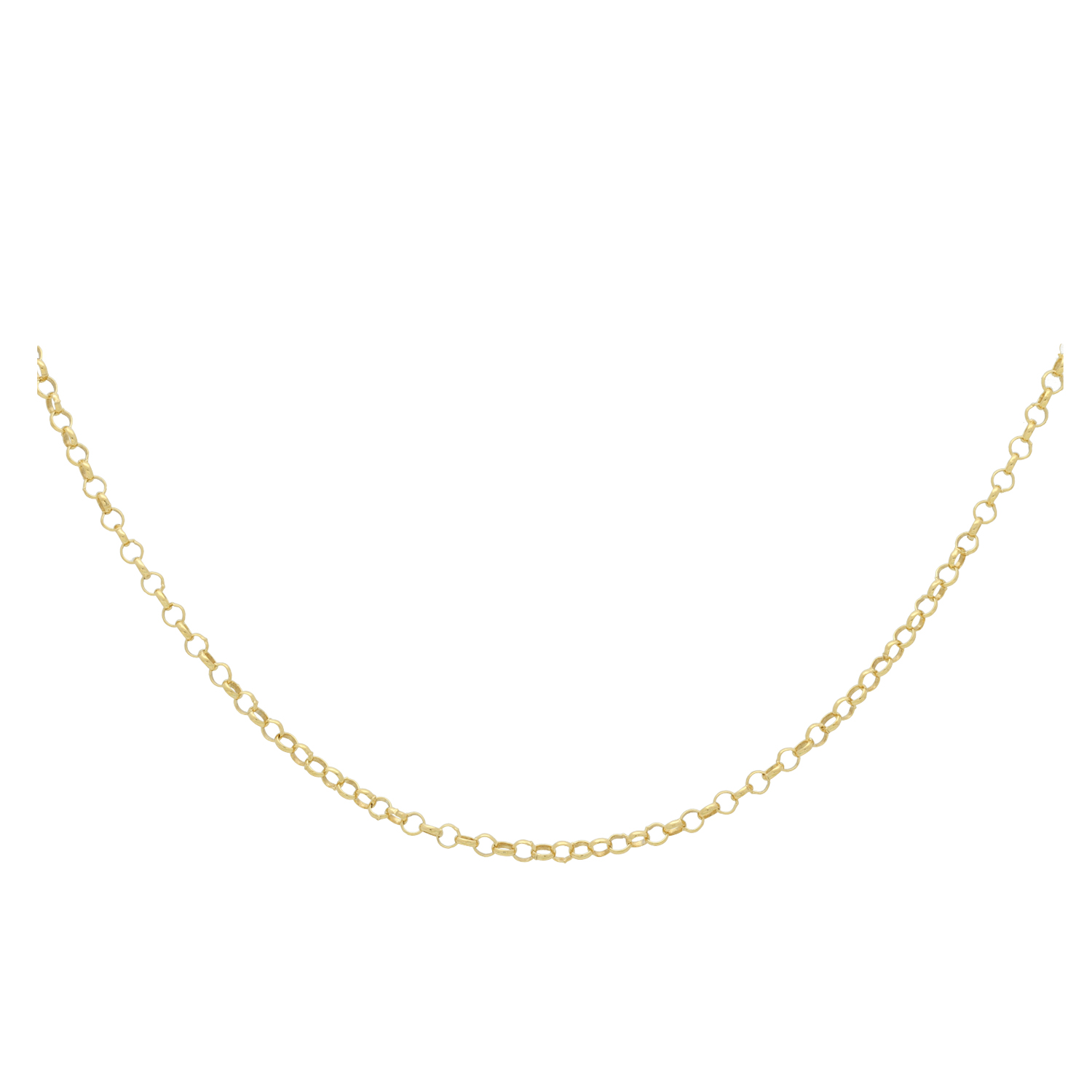 Zilver vergulde collier in jasseron schakel
