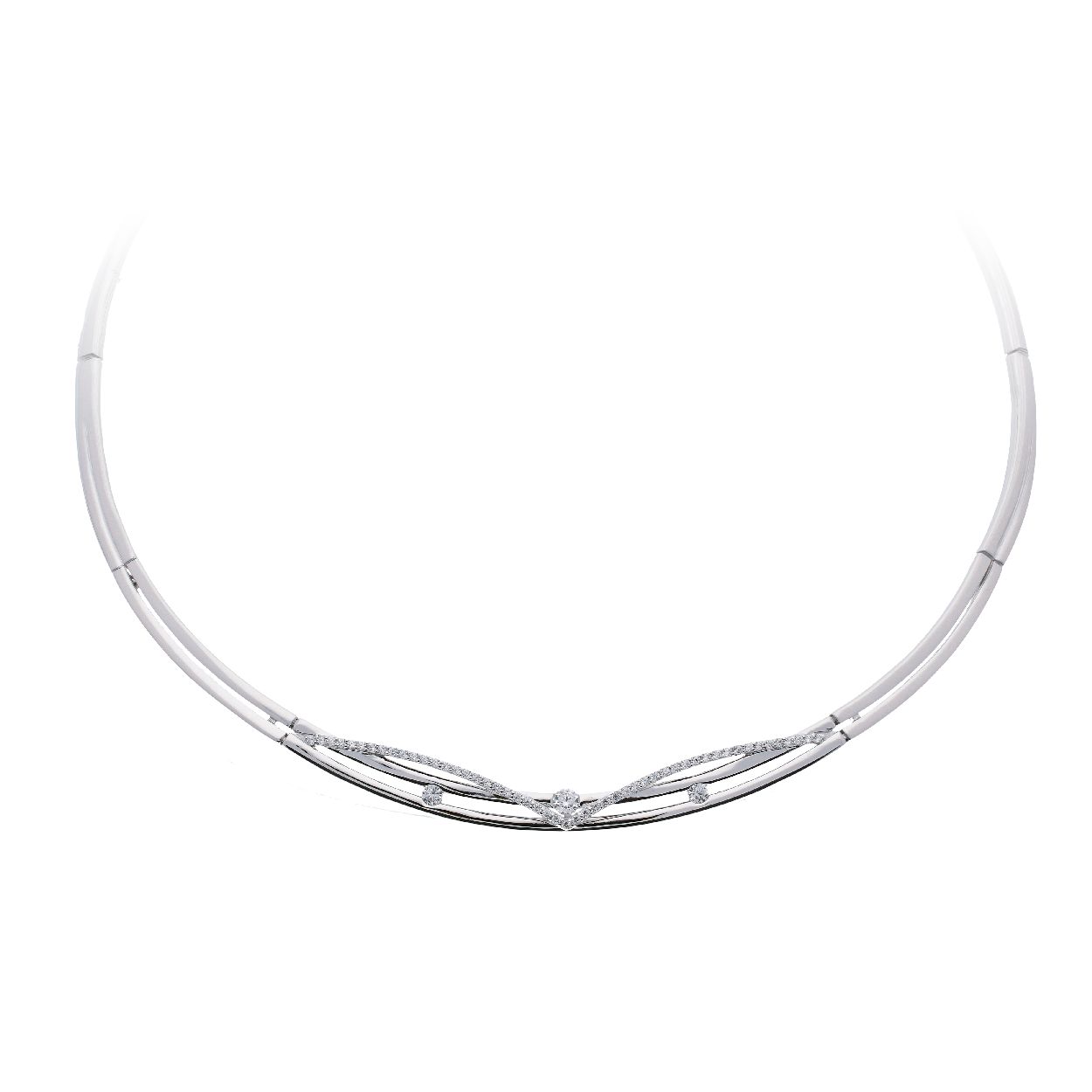 Deze collier is van het merk van Leeuwen. Het is een damessieraad gemaakt van zilver. De collier is zilverkleurig van kleur.
De verdere specificaties van de collier zijn als volgt:
Soort bewerking: gerhodineerd
Lengte: 43
Steensoort: Zirkonia
Steenkleur: Transparant