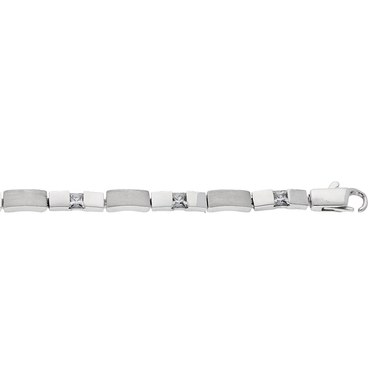 Zilver - 19cm - Mat/Glans - 20,5gr - CZ