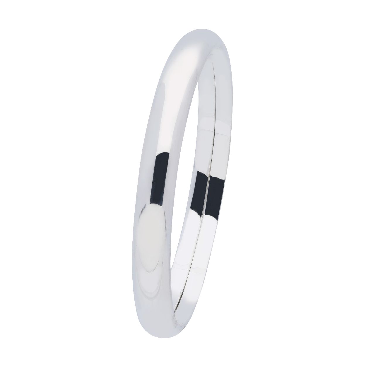 zilveren Bangle 8mm bol dop