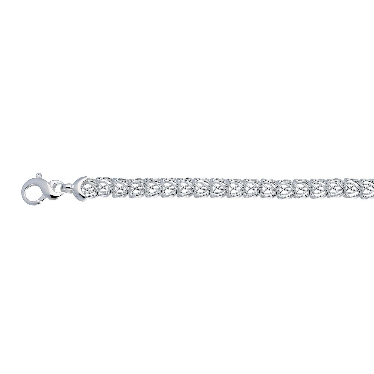 Zilveren armband fantasie 21cm