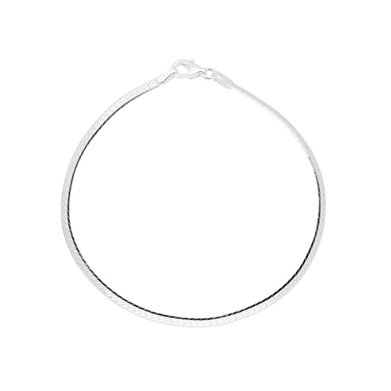 Zilveren armband met de Herringbone schakel.