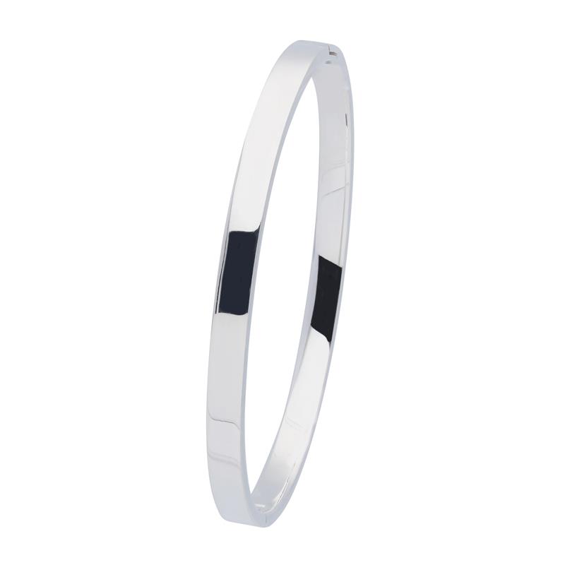 Zilver slavenarmband vlak 5mm