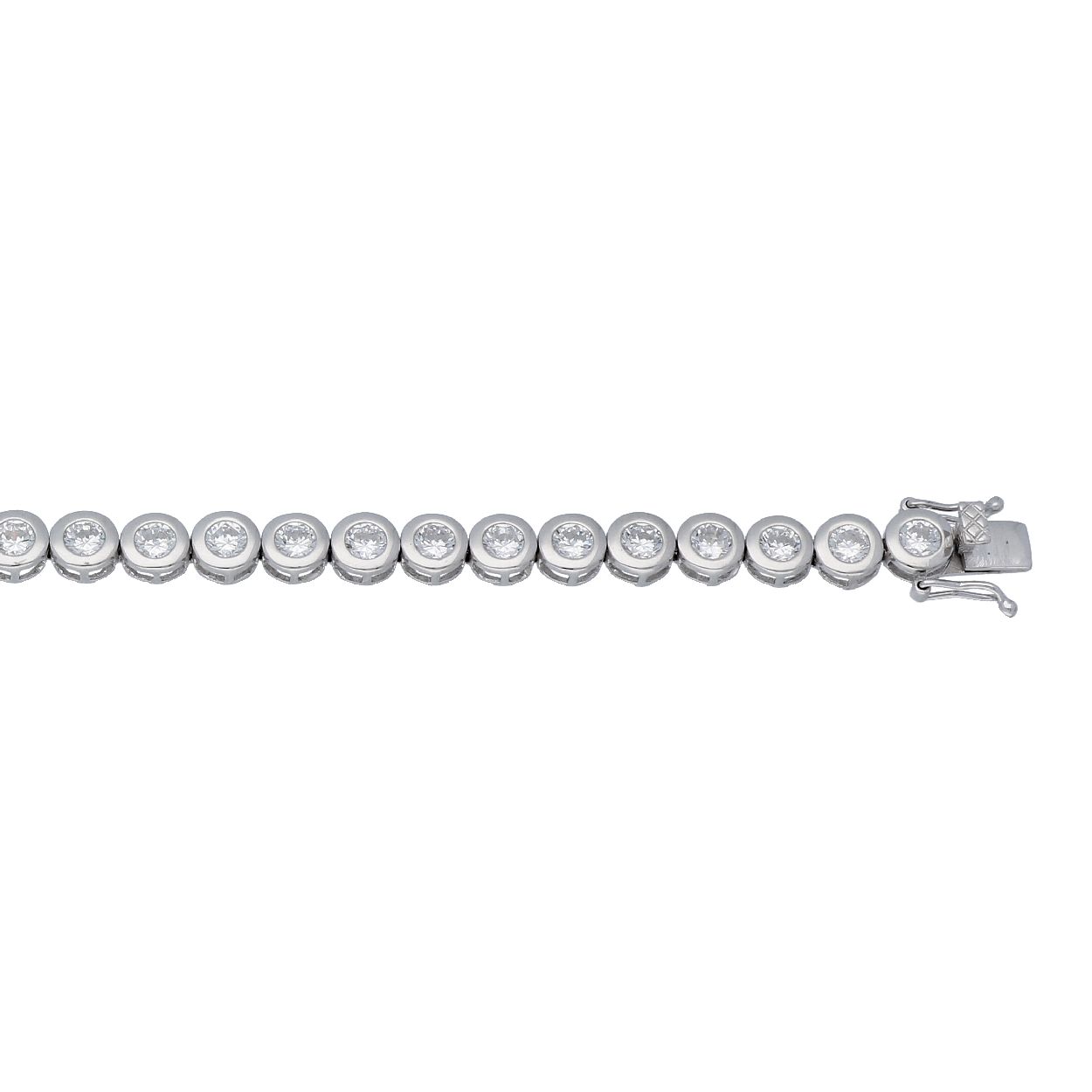Deze armband is van het merk van Leeuwen. Het is een damessieraad gemaakt van zilver. De armband is zilverkleurig van kleur.
De verdere specificaties van de armband zijn als volgt:
Soort bewerking: gerhodineerd
Lengte: 19
Steensoort: Zirkonia
Steenkleur: Transparant