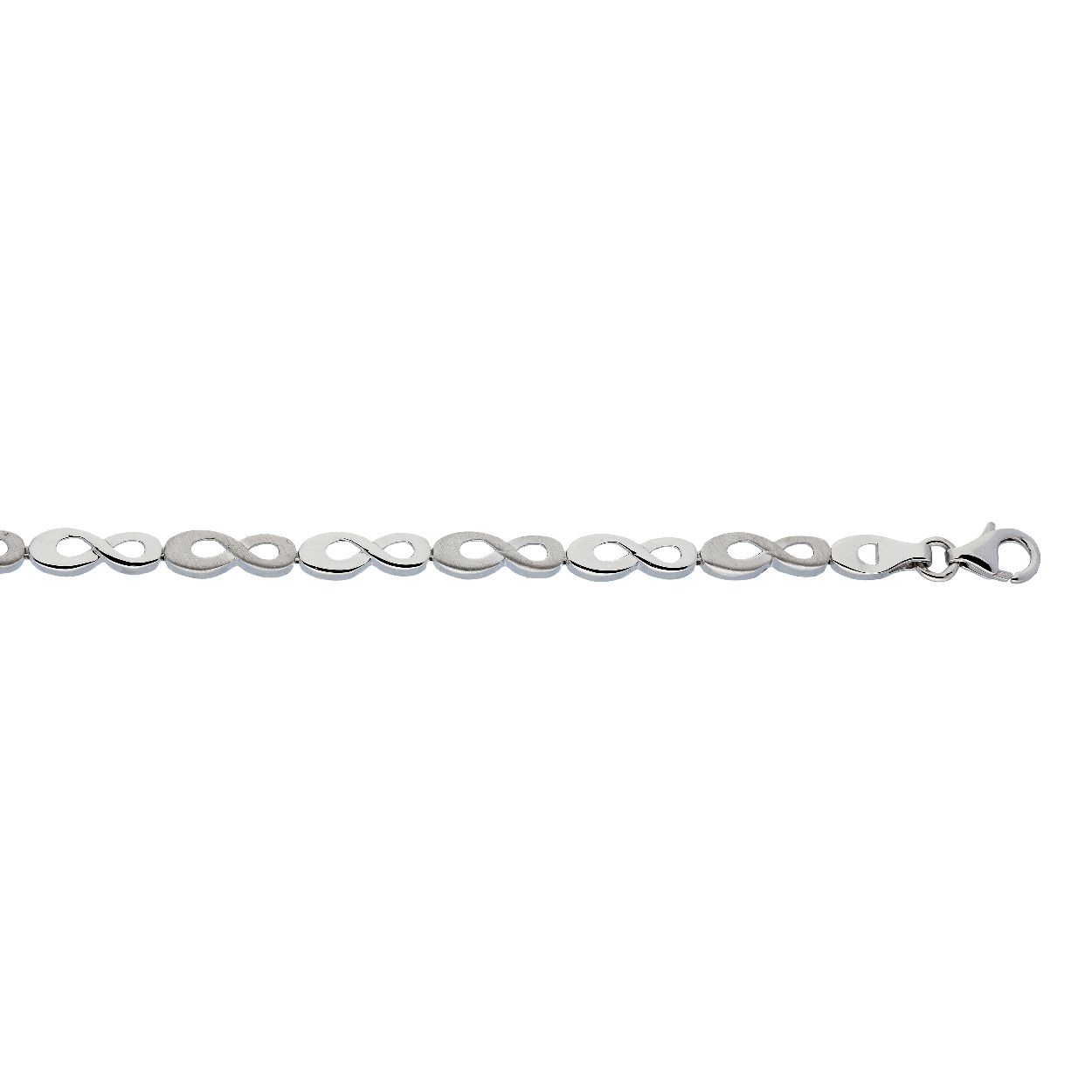  De armband is zilverkleurig van kleur.
De verdere specificaties van de armband zijn als volgt:
Soort bewerking: gerhodineerd
Lengte: 19
Steensoort: Geen edelsteen
Steenkleur: Geen steen