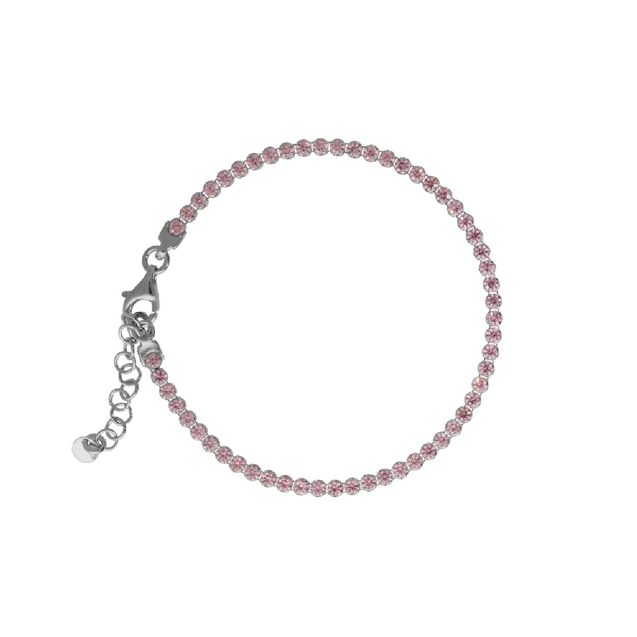 Armband zilver | zirconia's roze 
Lengte: 18
Steensoort: Zirkonia
Steenkleur: Roze