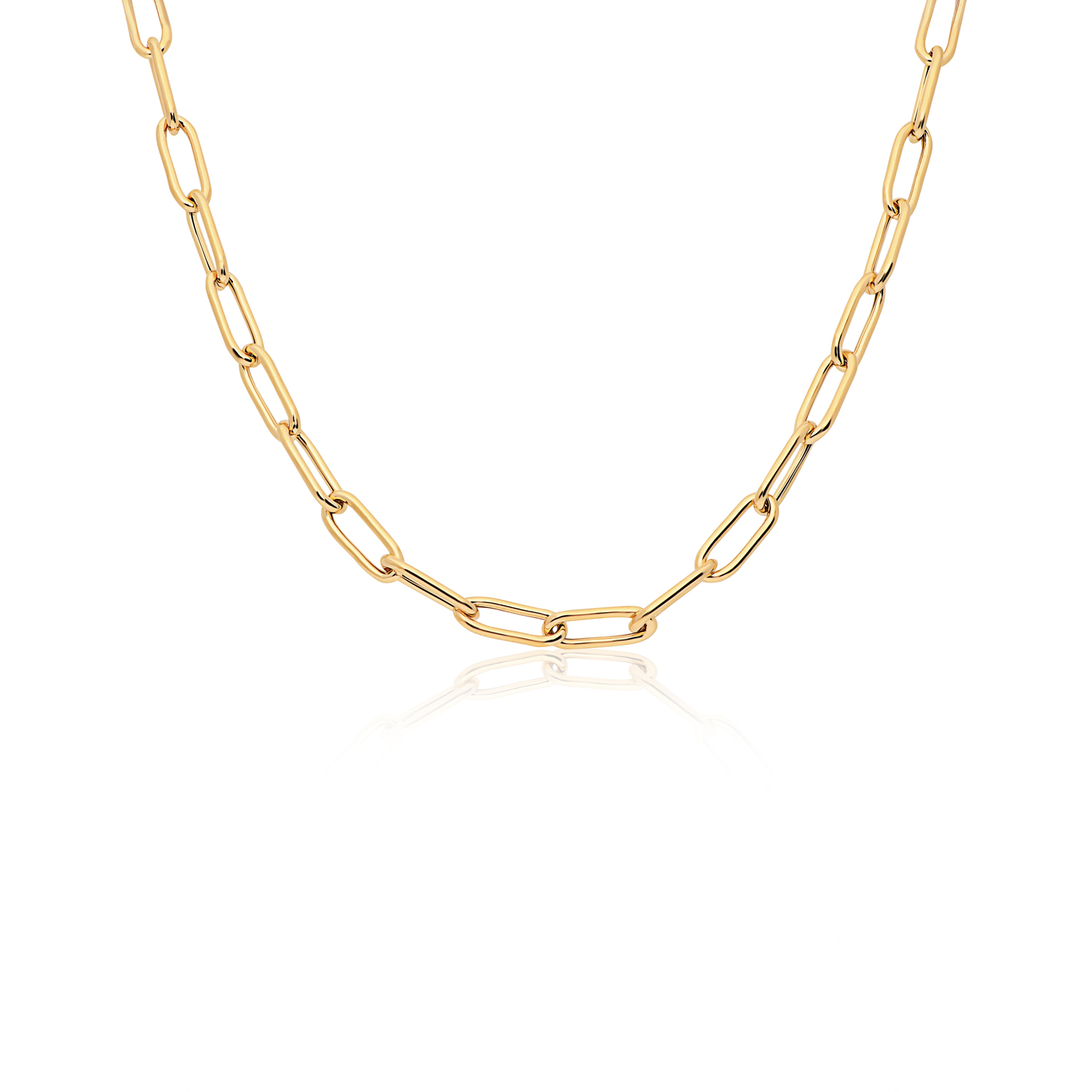 COLLIER BOXLINK BREED - ZILVER - VERGULD  - 45CM 