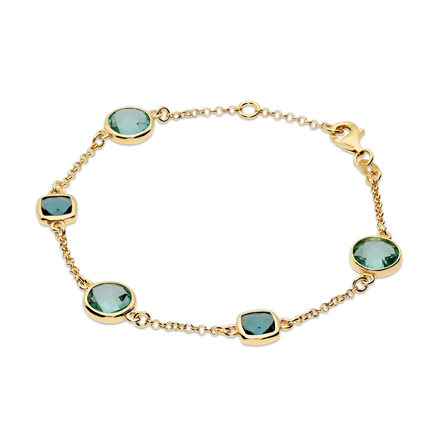 GLOW - 104.8611.19 - Schakelarmband - Zilver - Topaas