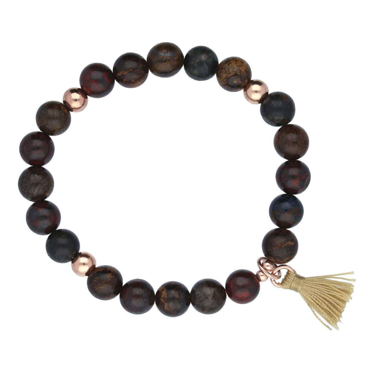 kralenarmband 8mm met rosé plating