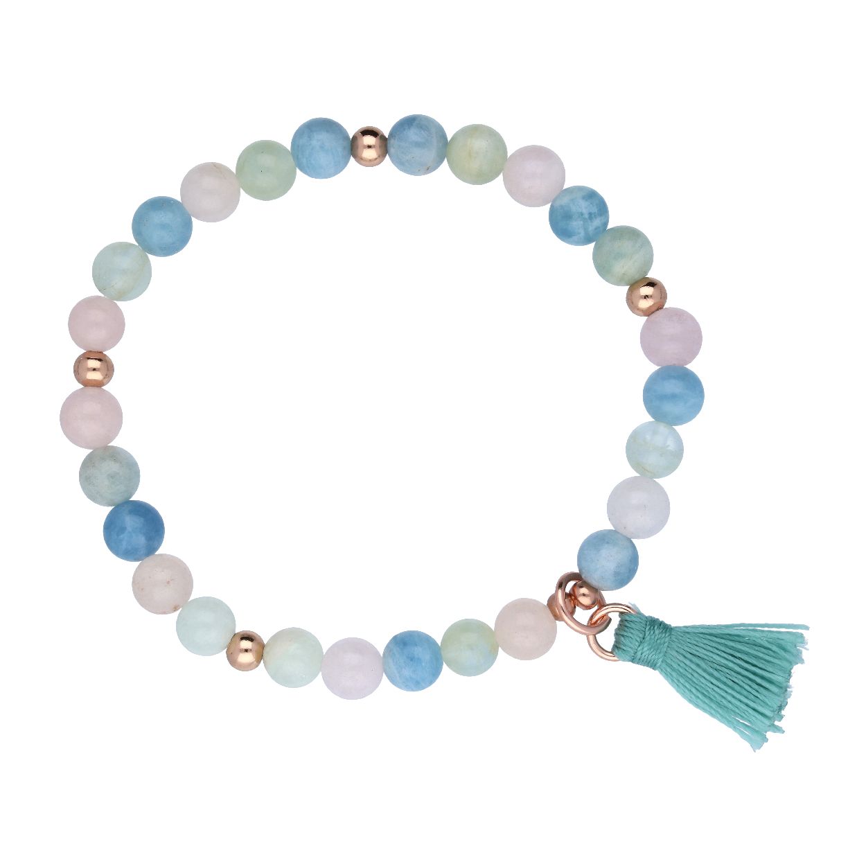 kralenarmband 6mm rosé plating