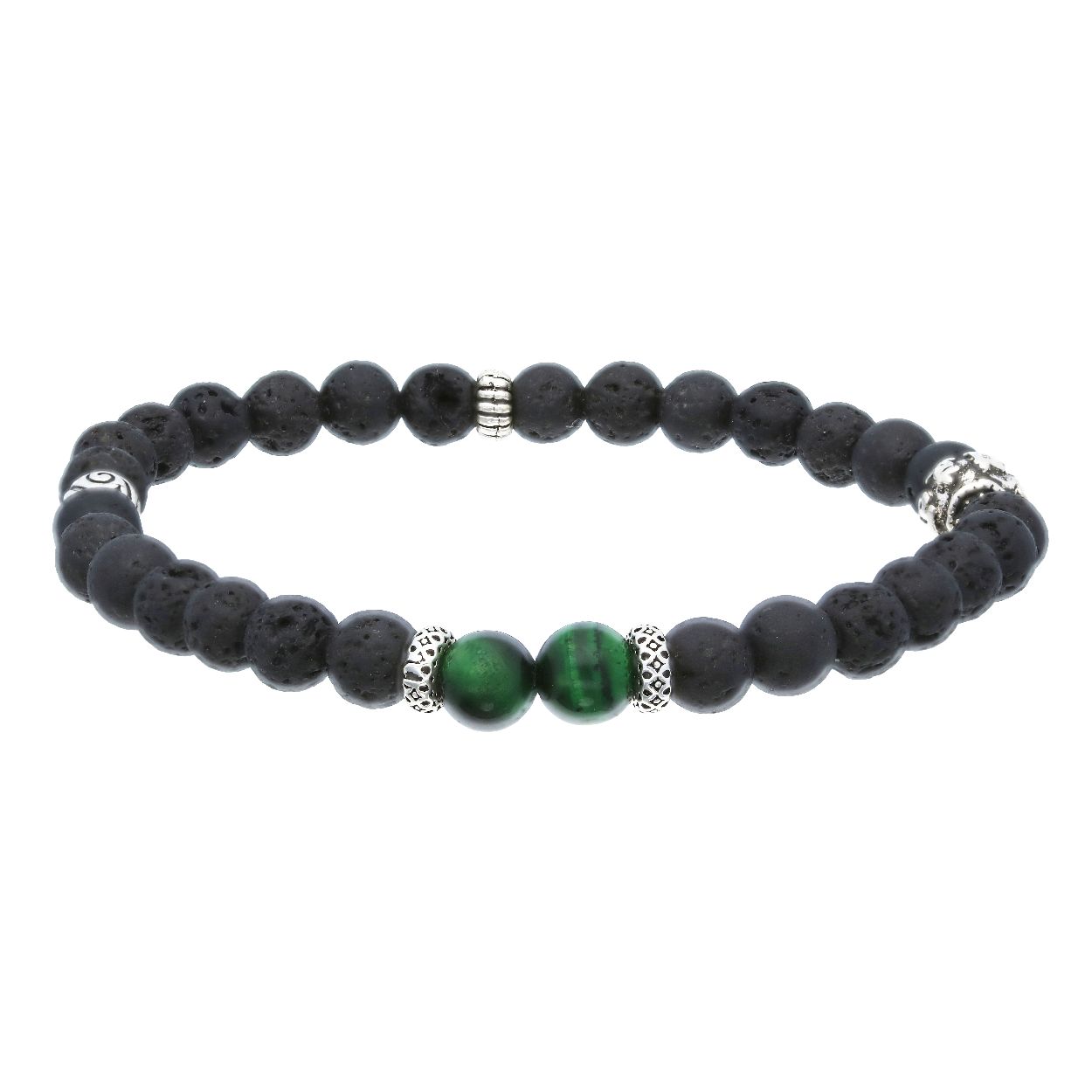 Deze armband is van het merk van Leeuwen. Het is een sieraad gemaakt van natuursteen.
De verdere specificaties van de armband zijn als volgt:
Soort bewerking: plating
Lengte: 
Steensoort: Tijgeroog
Steenkleur: Grijs