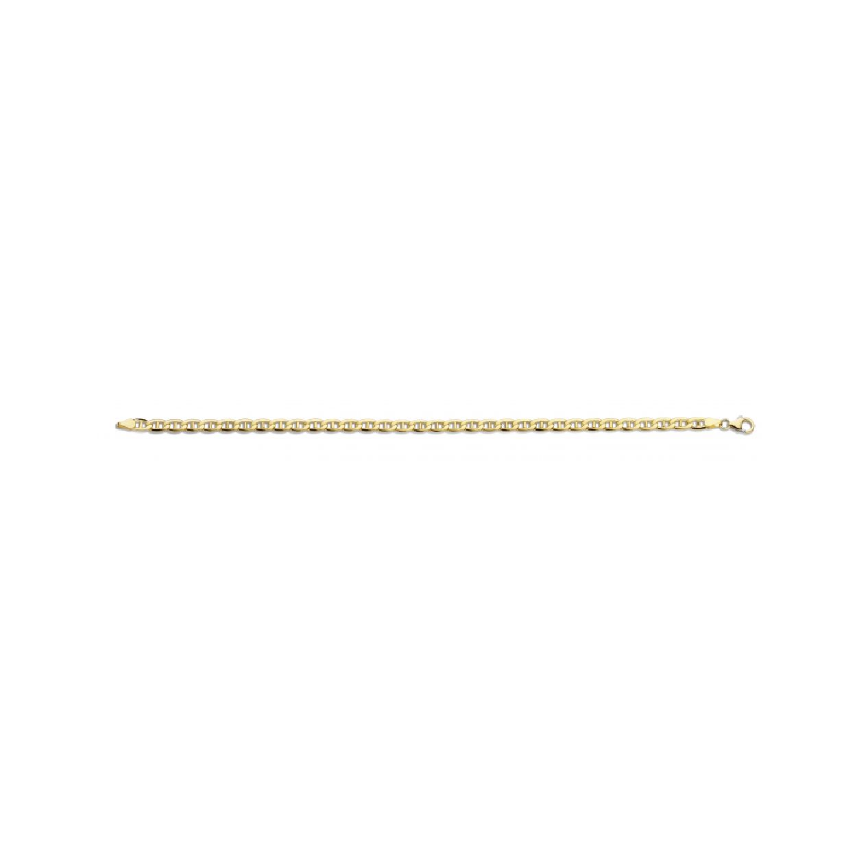 Fjory - Geelgouden Valkenoog collier met zilveren kern. 5mm, 45cm - 40-VH0545