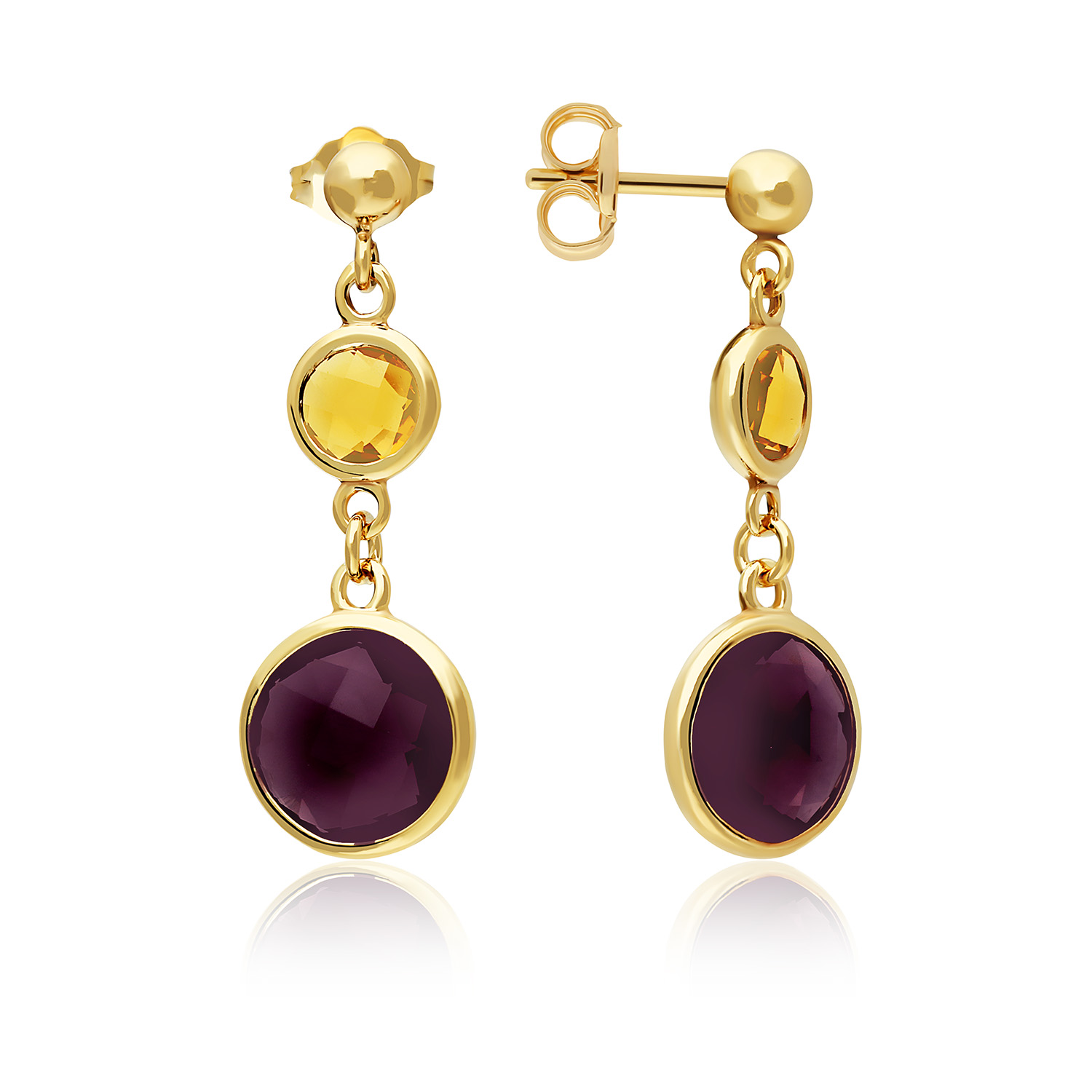 GLOW - 106.8609.00 - Oorstekers - Zilver - Amethist
