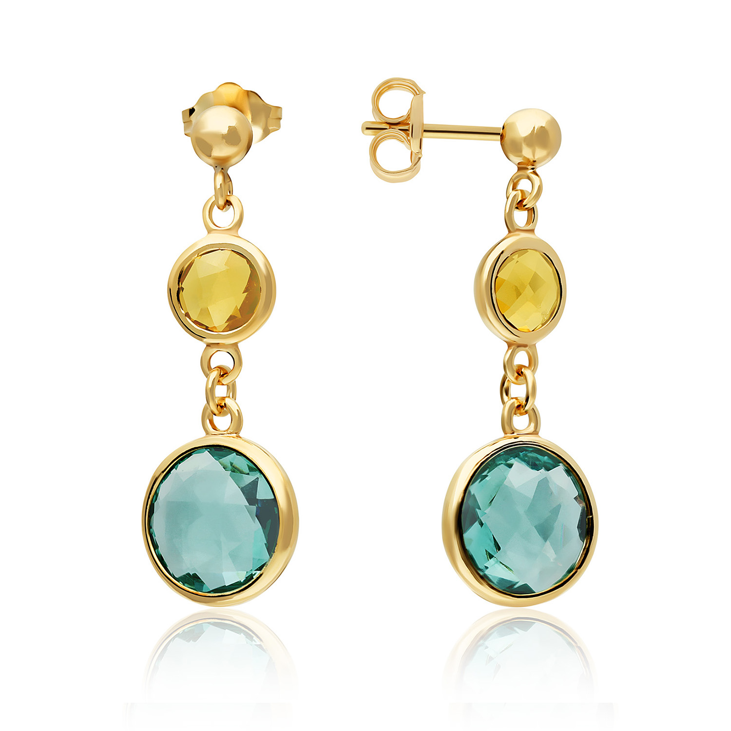 GLOW - 106.8609.01 - Oorstekers - Zilver - Topaas