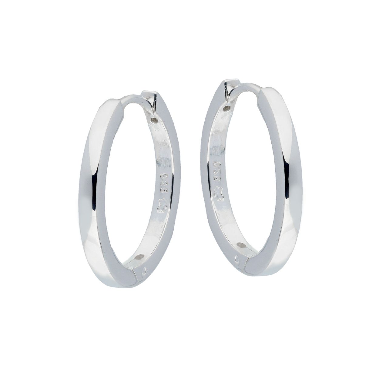 GLOW - 107.0072.20 - Oorringen met klapsluiting - Zilver