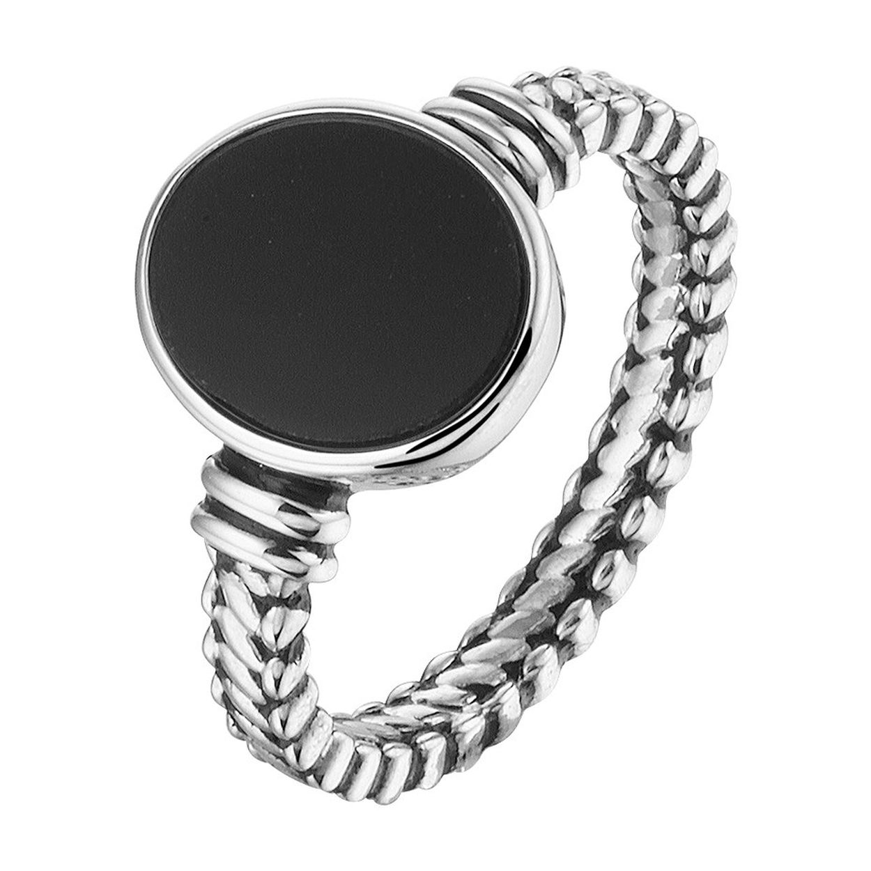 Geoxideerd zilveren ring met Onyx steen
Ringmaat: 18.50 mm (58)
Breedte: 10.5
Hoogte: 12.5
Zetting: kastzetting