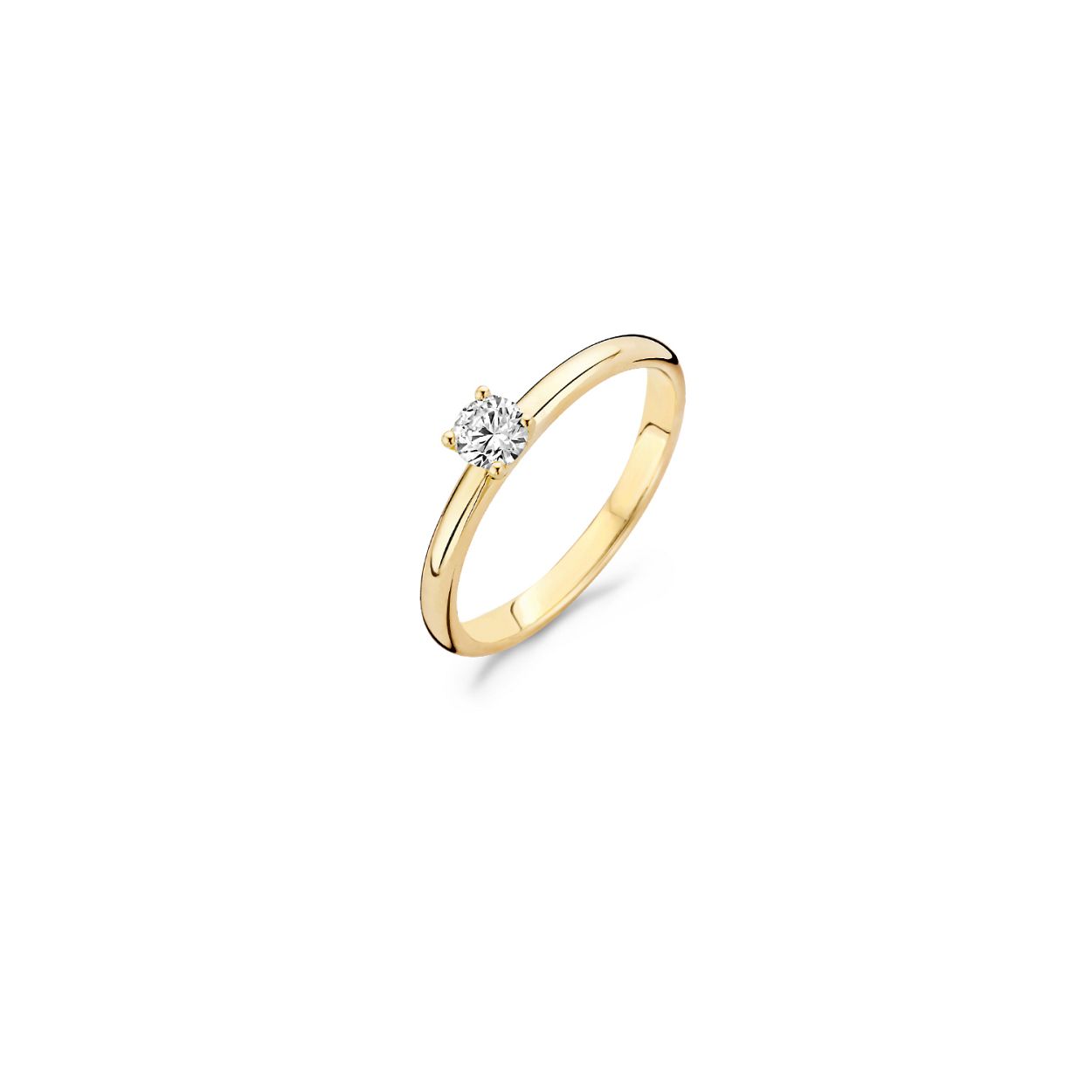 Blush solitair goud 14t zirconia