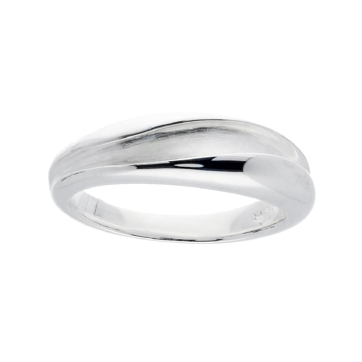 Strakke zilveren ring