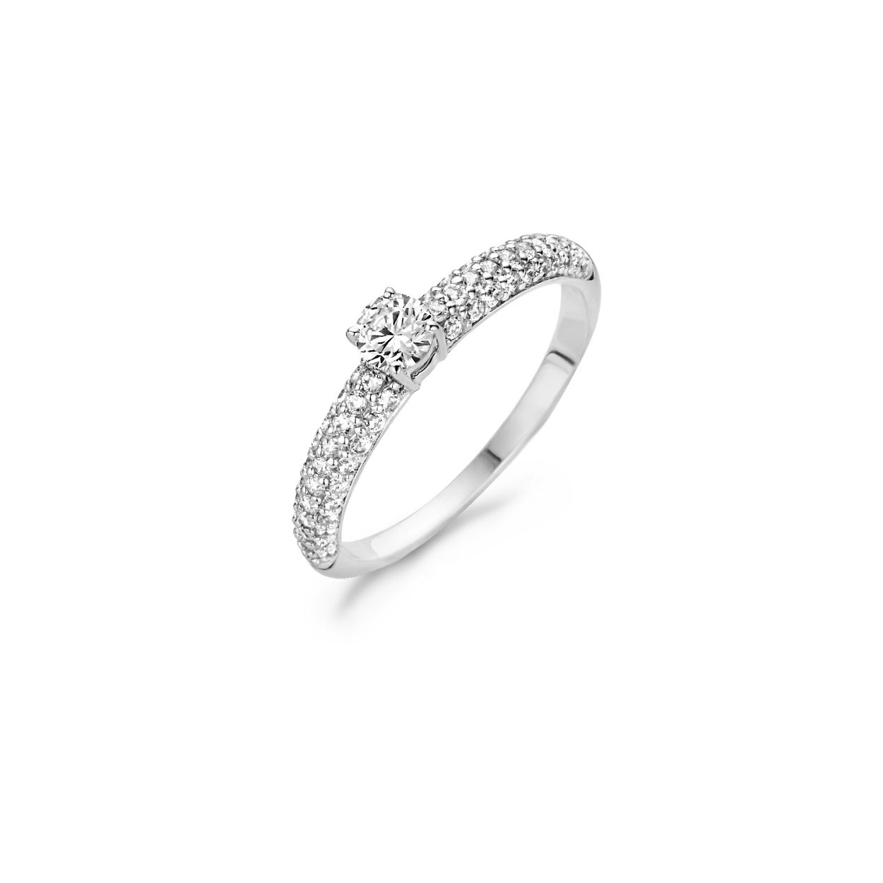 Blush Ring 1146WZI -  Wit Goud (14Krt.) met Zirconia