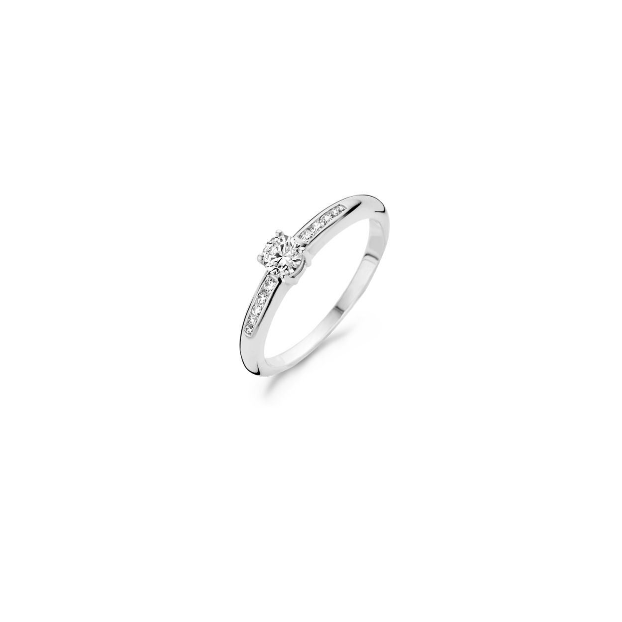Blush Ring 1155WZI in Wit Goud (14Krt.) en met Zirconia.