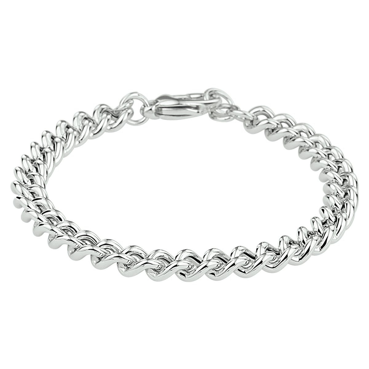 Zilver armband gourmet 19+1 cm 7,1mm 