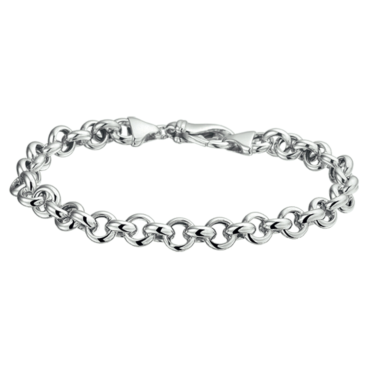 Zilver armband jasseron 19,5cm 7mm 