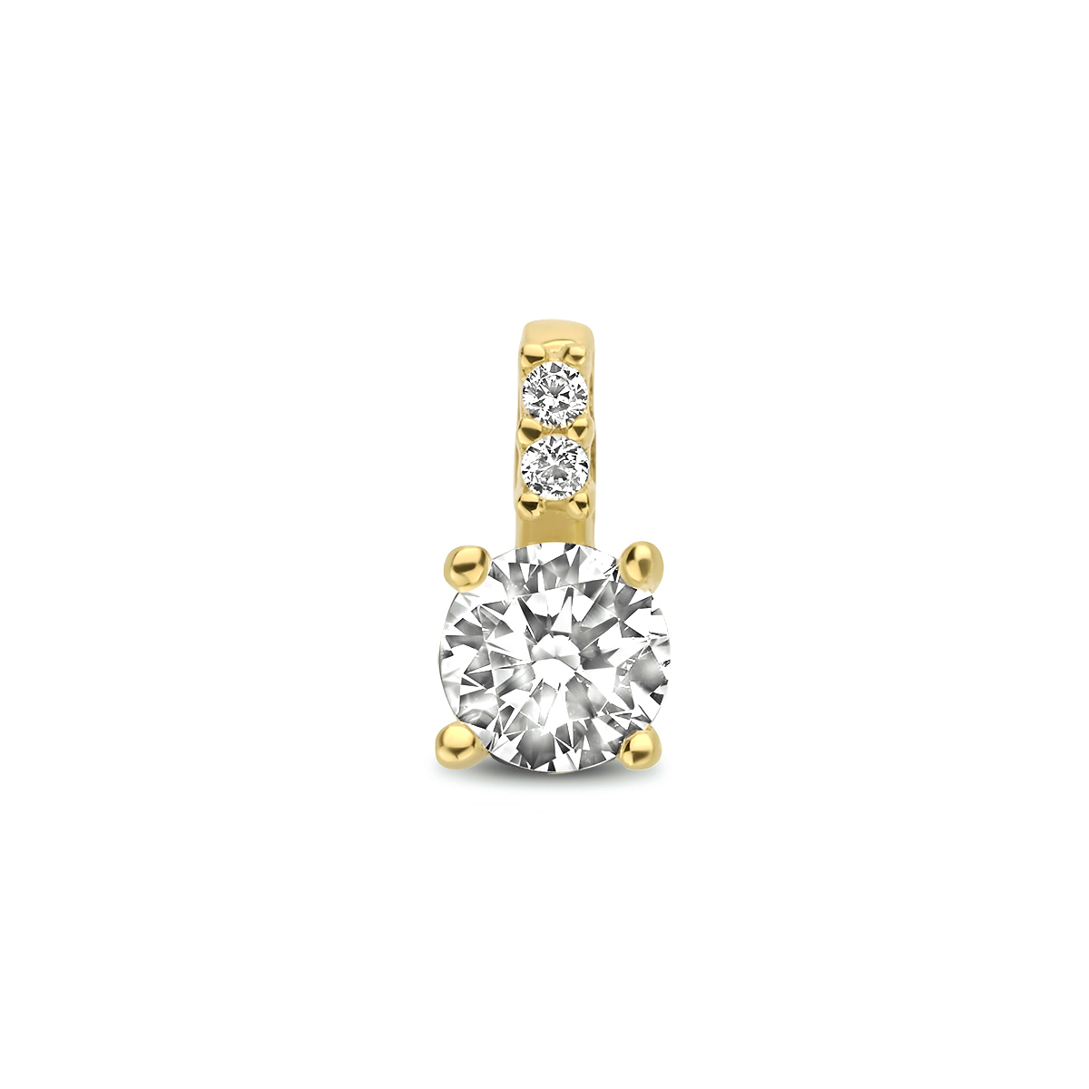 Gouden zirconia hanger 